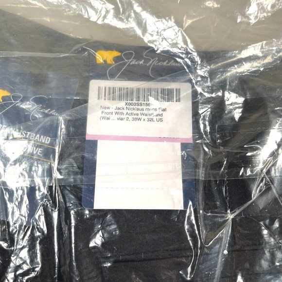 Jack Nicklaus Men's Flat Front Golf Pants Active Waistband Caviar 2 NEW W/ TAGS - Picture 7 of 8